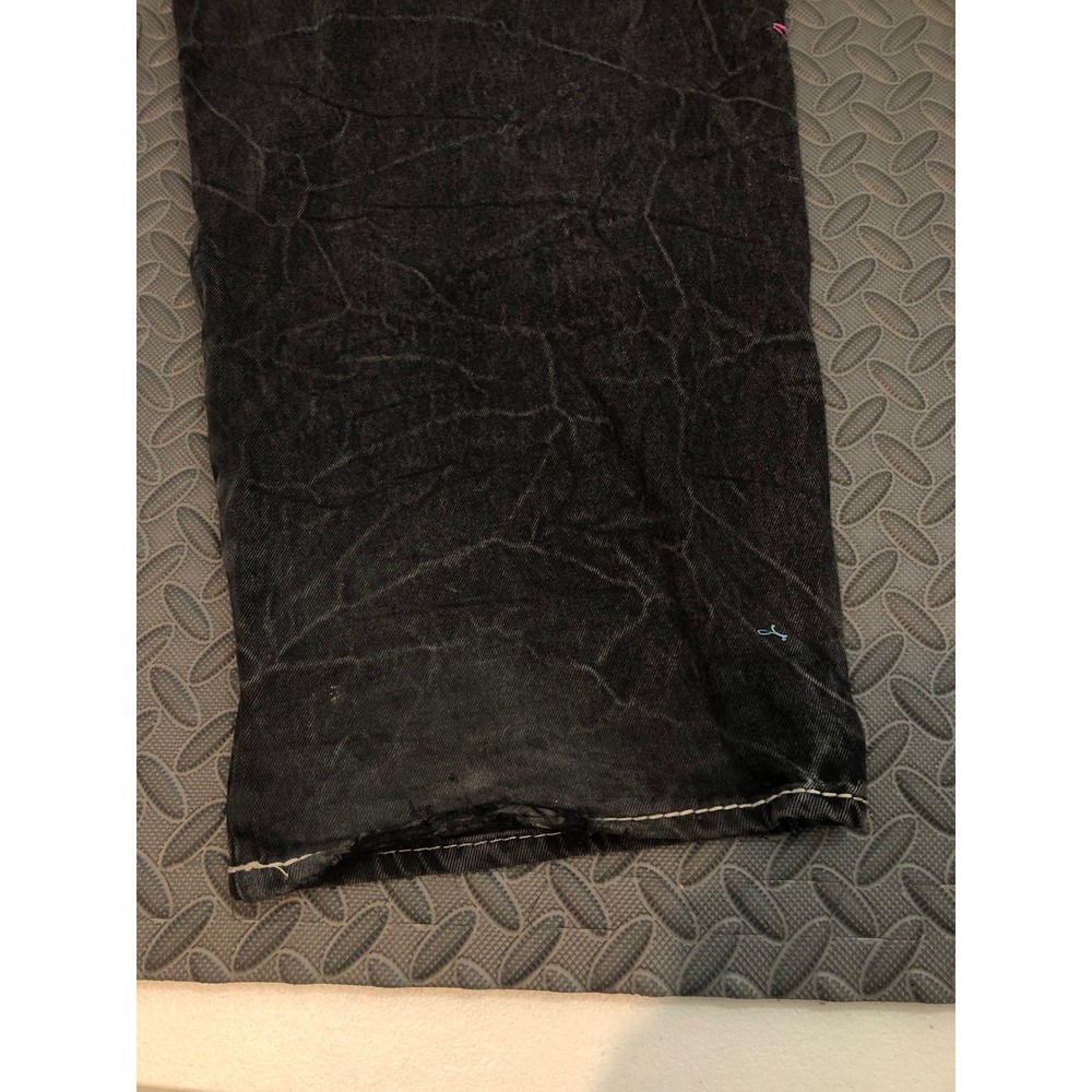 Ninth Hall Ambush Jeans Sz 44 Black Embroidered Cross Baggy Jeans Y2K Streetwear - Picture 7 of 9